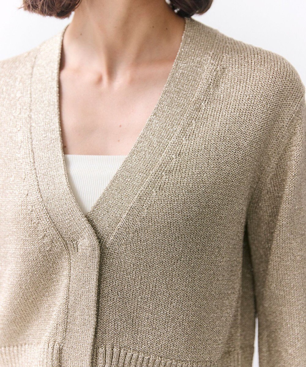 BEIGE， SPESSARTINE / Vネッククロップドカーディガン 