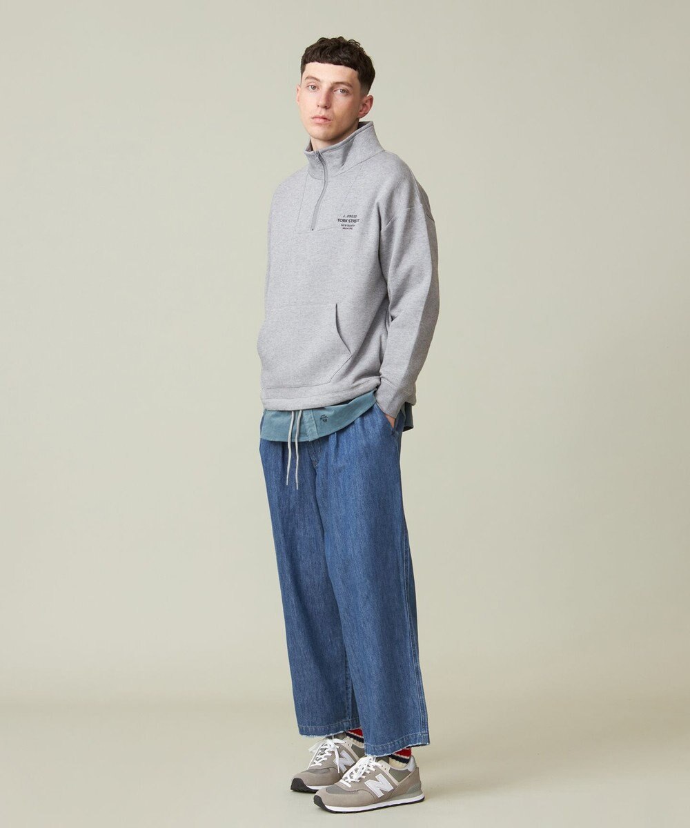J.PRESS YORK STREET 【UNISEX】スタンド ハーフジップ プルオーバー スウェット 