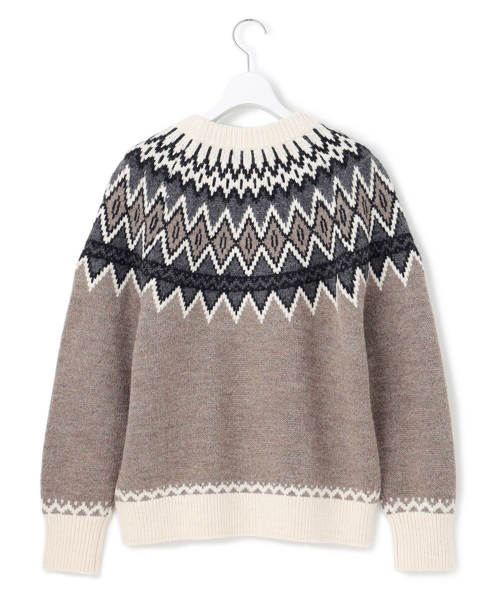 23区 【洗える】ジャガード クルーネック ニット 