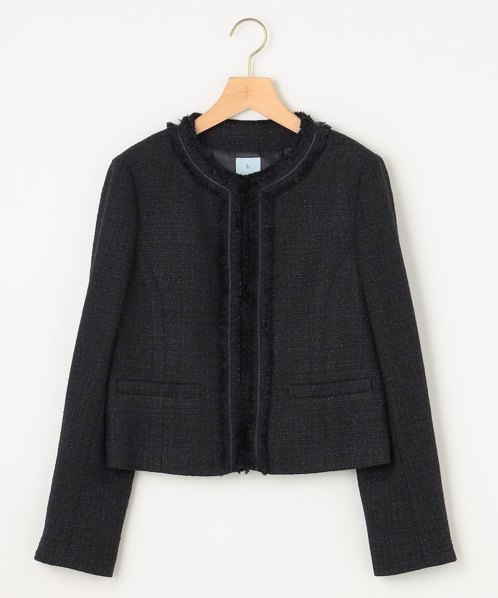 組曲 S 【KUMIKYOKU NAVY】ラメループモールツイード ジャケット 