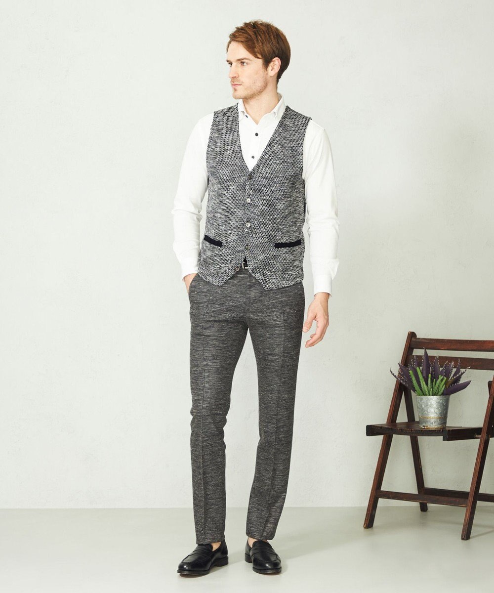 JOSEPH ABBOUD 【キングサイズ・清涼感/軽い/洗える】 スラブギマニットベスト 