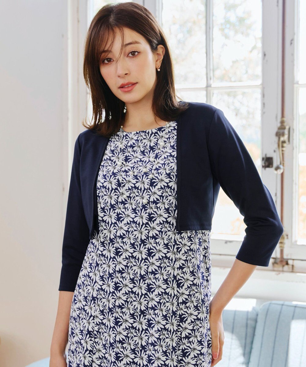 Tiaclasse 【UVカット・吸水速乾】 “きれい見え” カットソーストレートボレロ 