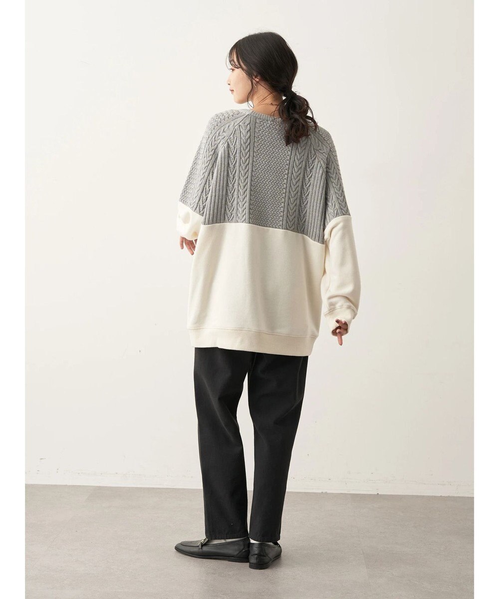 CRAFT STANDARD BOUTIQUE ニットドッキング裏毛プルオーバー 