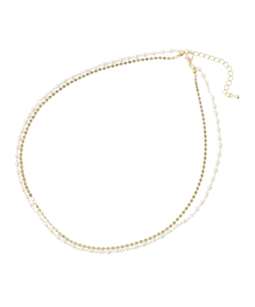 Green Parks ・ＨＡＬＦ　ＴＩＭＥ　パールチェーン２連ネックレス 