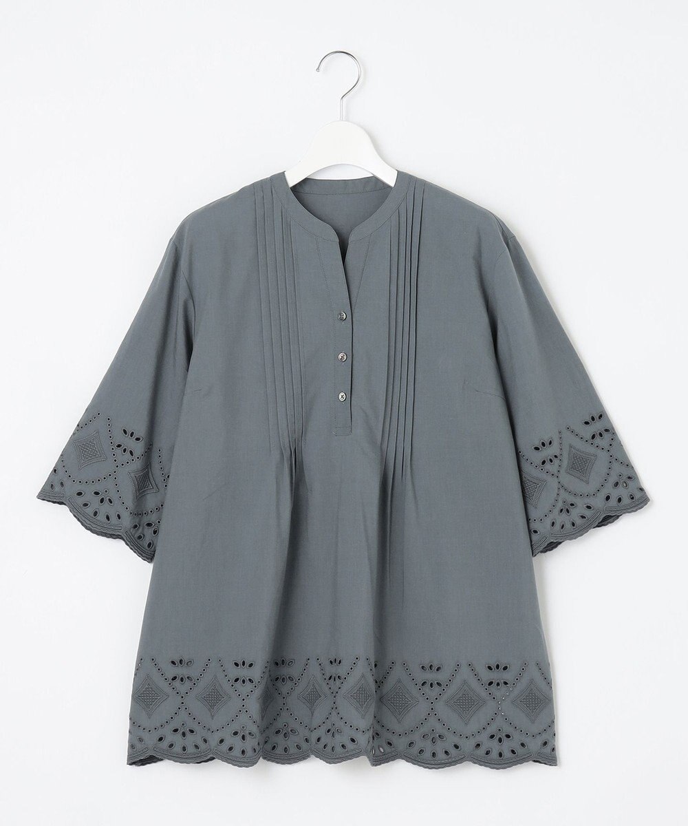 J.PRESS LADIES S 【洗える】 セルロース刺繍 ブラウス 