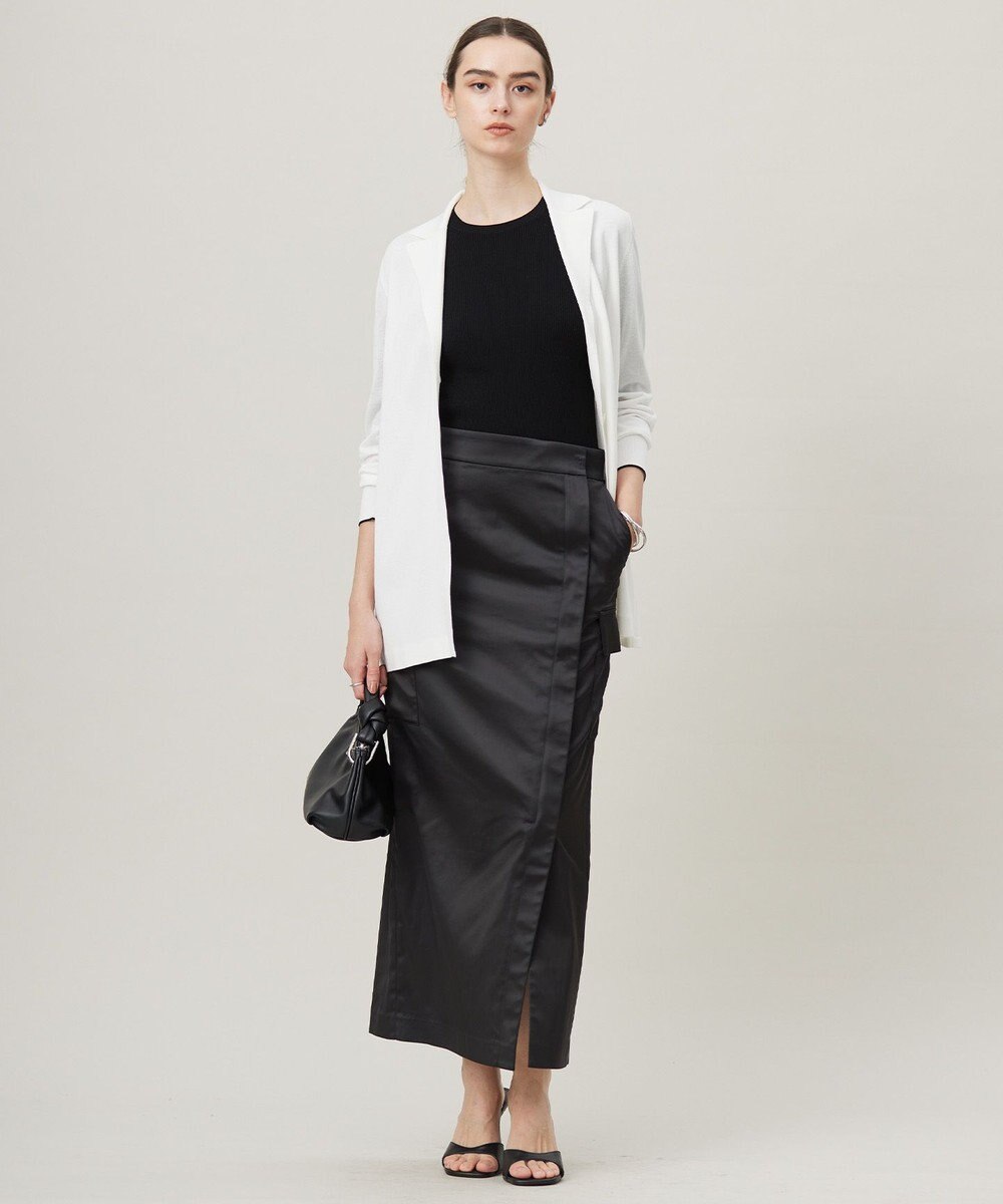 ICB 【洗える】ドライコットンアセテート ニットジャケット 