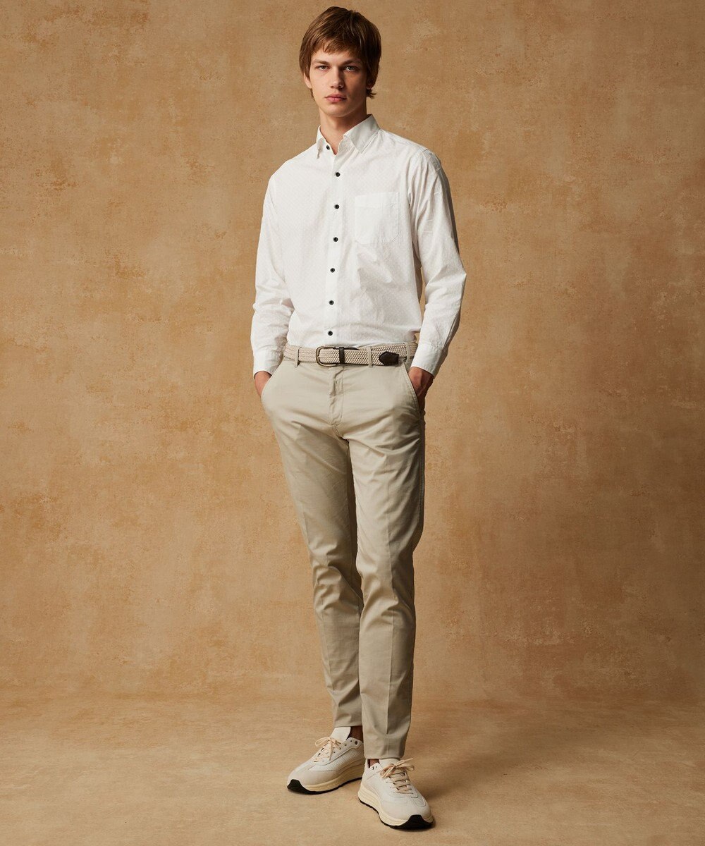 JOSEPH ABBOUD 【キングサイズ・オーガニックコットン使用】ジオメトリックパターンシャツ 