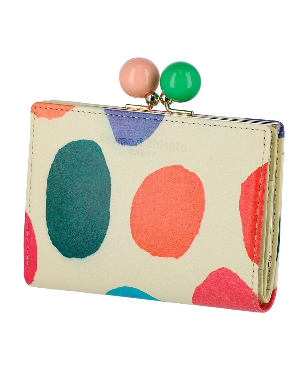 tsumori chisato CARRY カラフルズームドット ２つ折り財布 がま口 