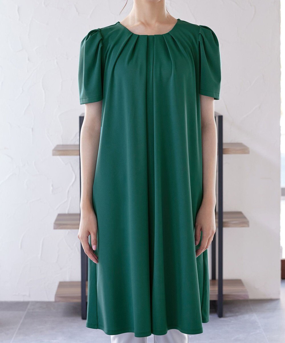 Tiaclasse L 【洗える】カットソーフレアAラインワンピース 