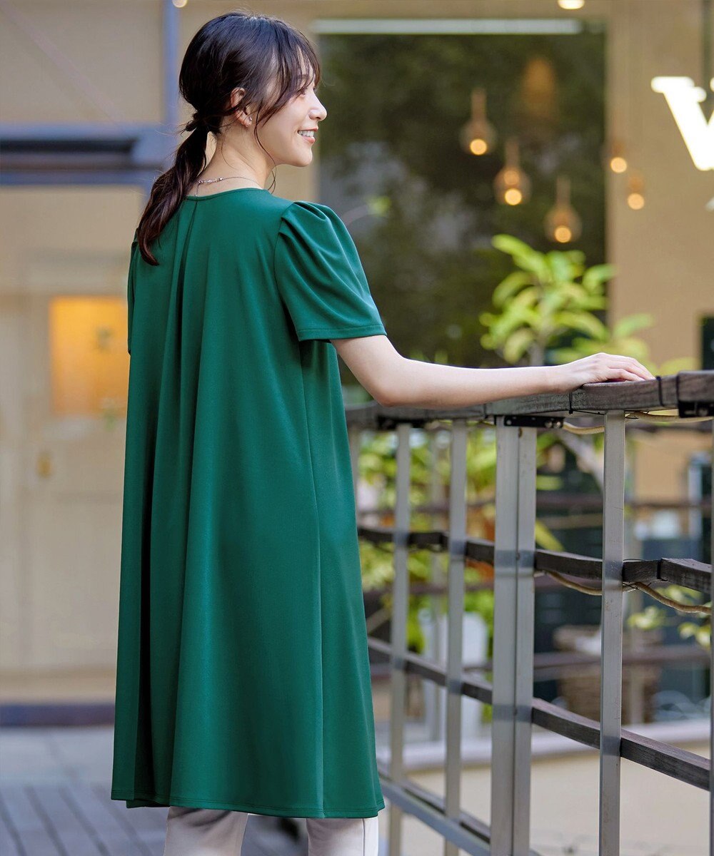 Tiaclasse L 【洗える】カットソーフレアAラインワンピース 