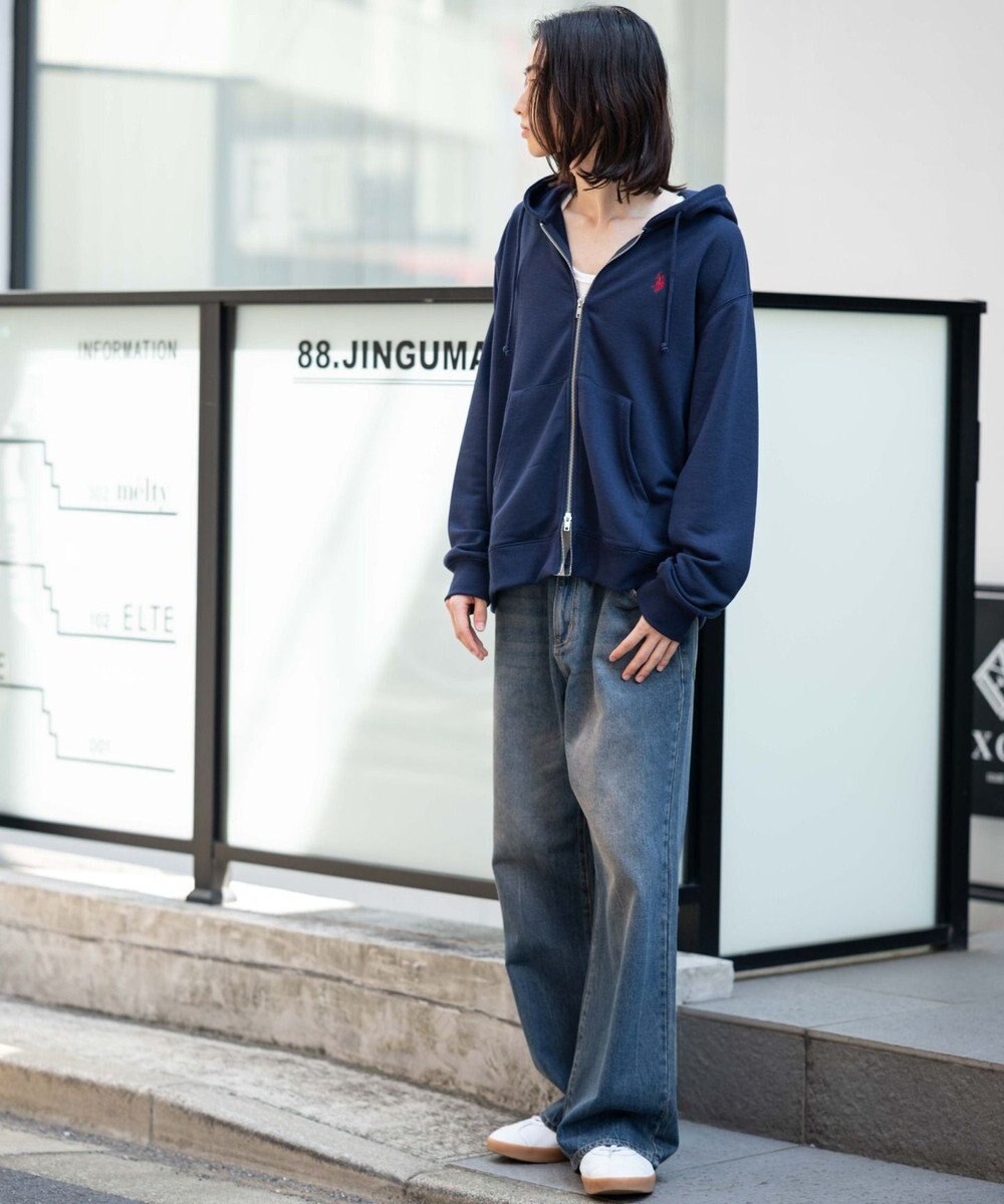 WEGO 【WEB限定/ユニセックス着用ITEM/25年秋冬新作/SMLサイズ展開】別注U.S.POLO ASSN.　ZIPパーカー 