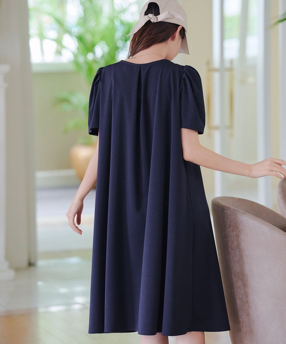 Tiaclasse L 【洗える】カットソーフレアAラインワンピース 