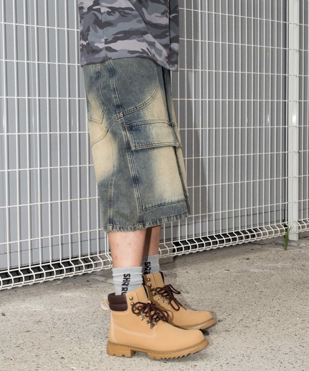 WEGO スウィッチングデニムカーゴショーツ 