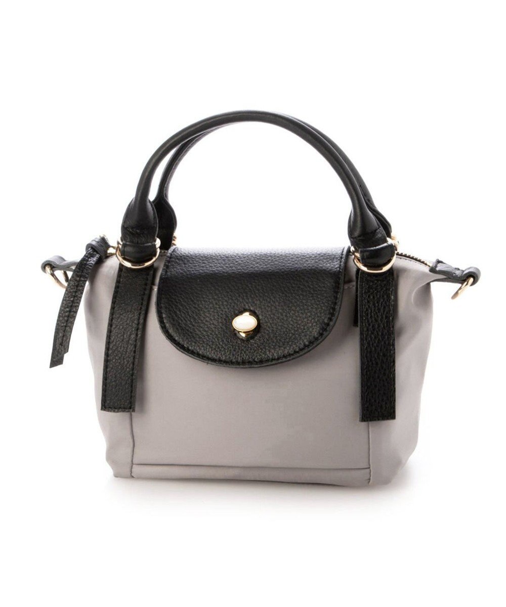 UNBILLION ペルケ perche / ナイロン×牛革かぶせジェムストーン2wayショルダーバッグ 