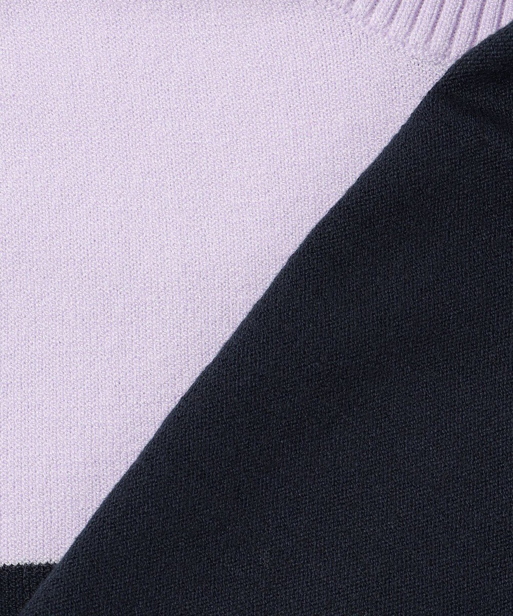 23区GOLF 【WOMEN】【ウォッシャブル】カラーブロックモックネック ニット 