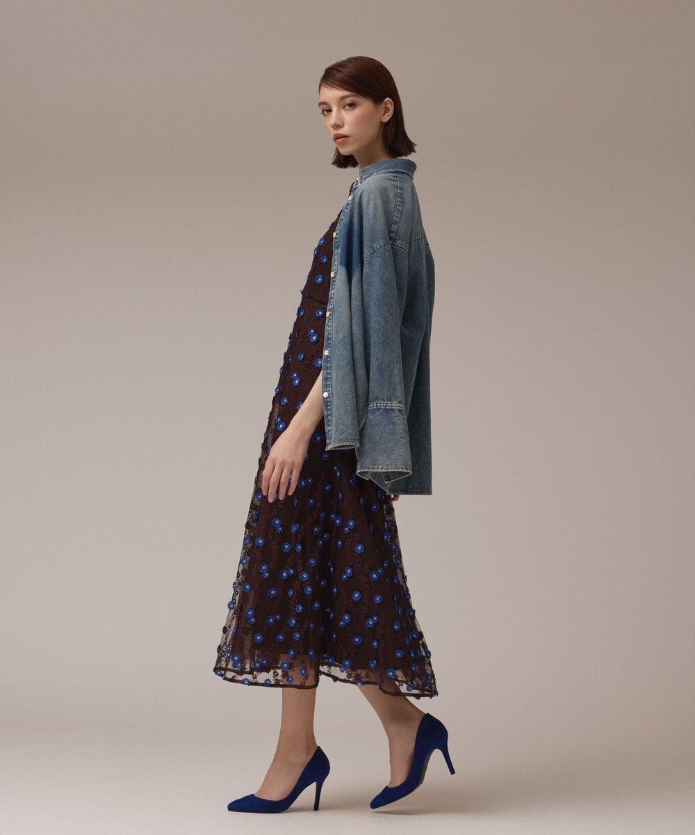 GRACE CONTINENTAL バイカラーレースワンピース 