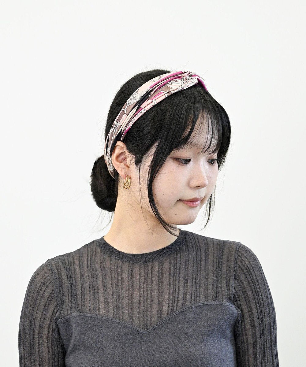 Marca 【Marcaオリジナル】バイカラーベルト シルクツイル 菱形スカーフ 