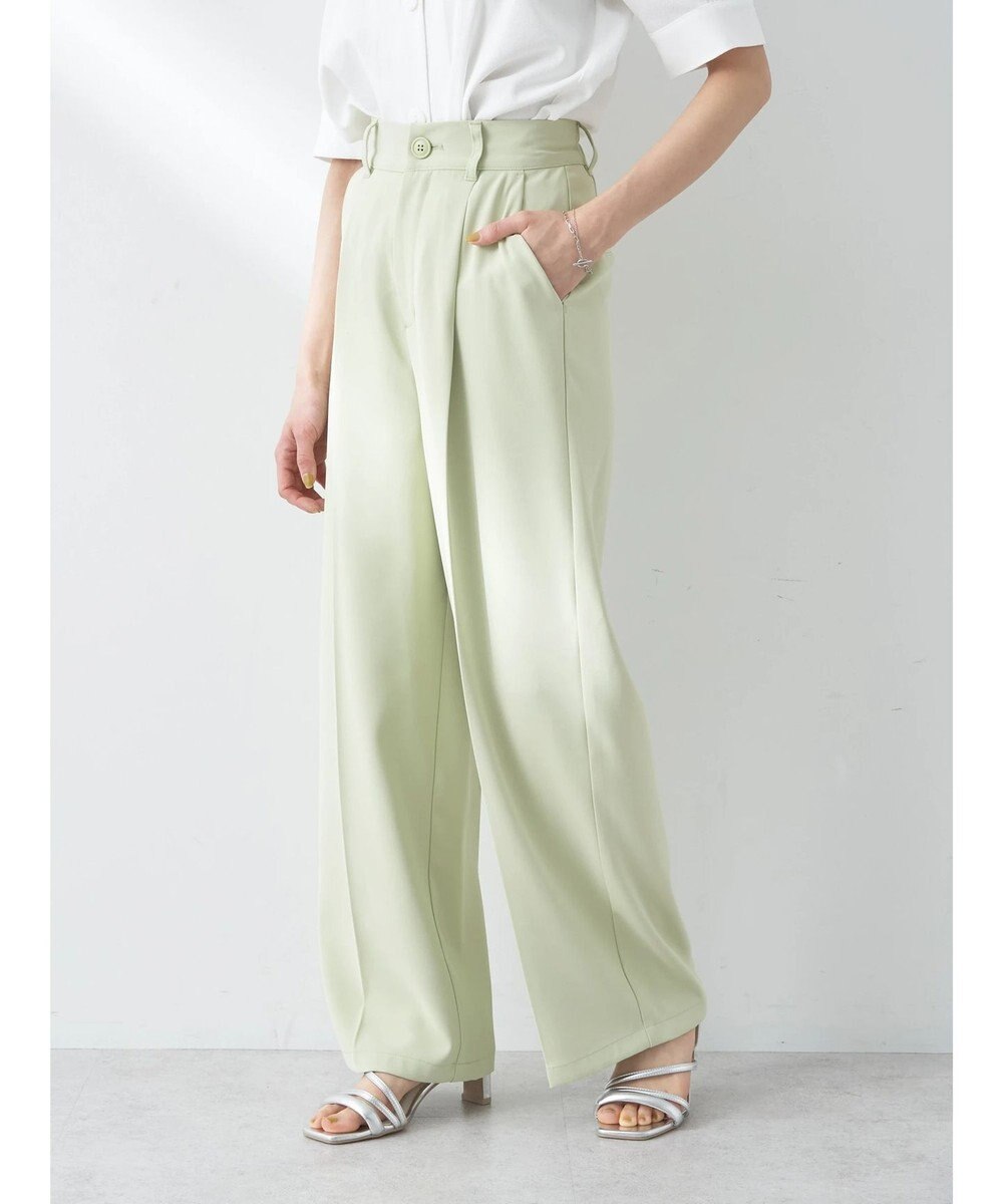 earth music&ecology タックストレートパンツ 