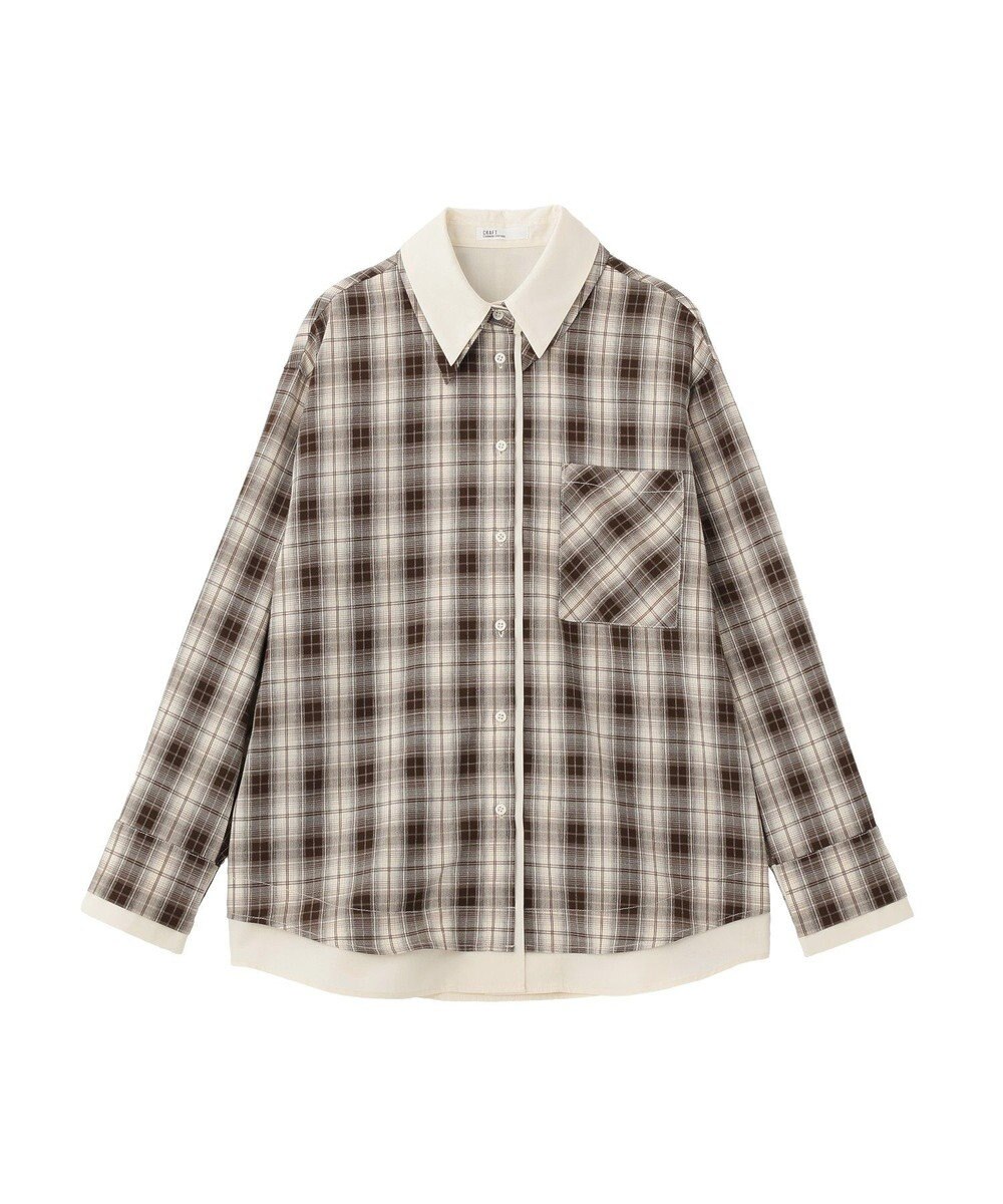 CRAFT STANDARD BOUTIQUE レイヤードライクチェックシャツ 