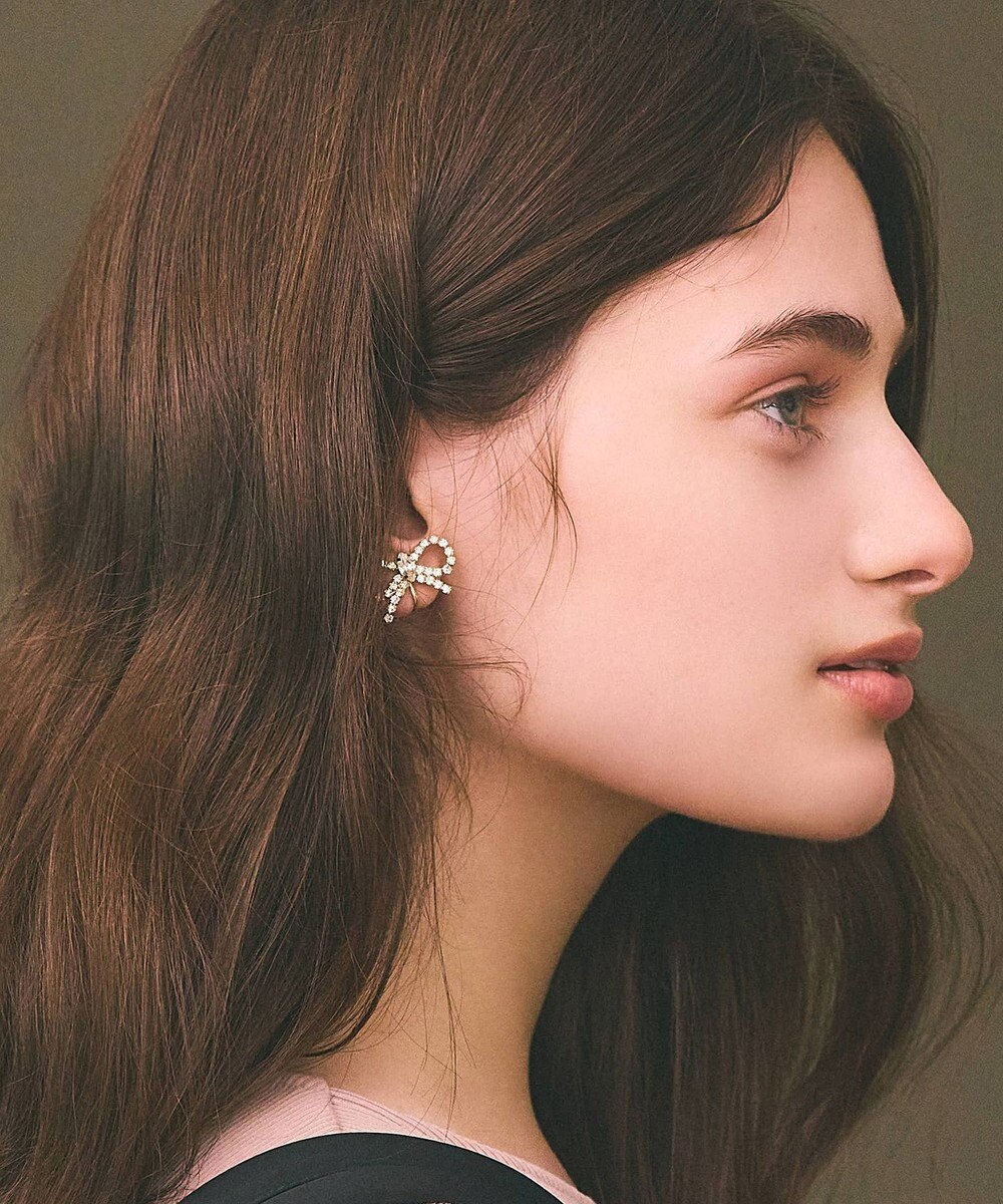 TOCCA GLITTER RIBBON EARRINGS イヤリング 