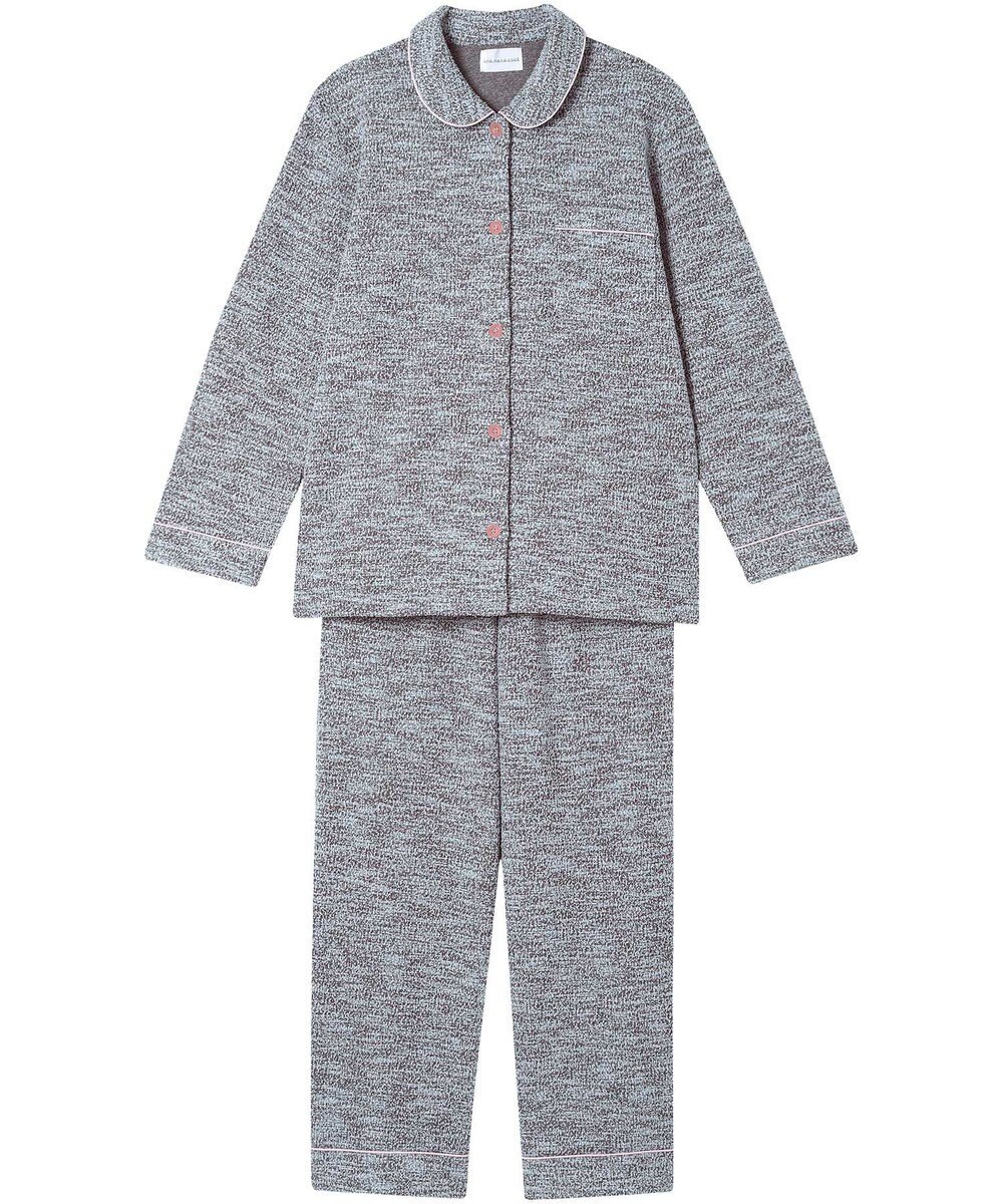 une nana cool 【綿混】カジュアルスラブツィード 長袖開襟パジャマ 