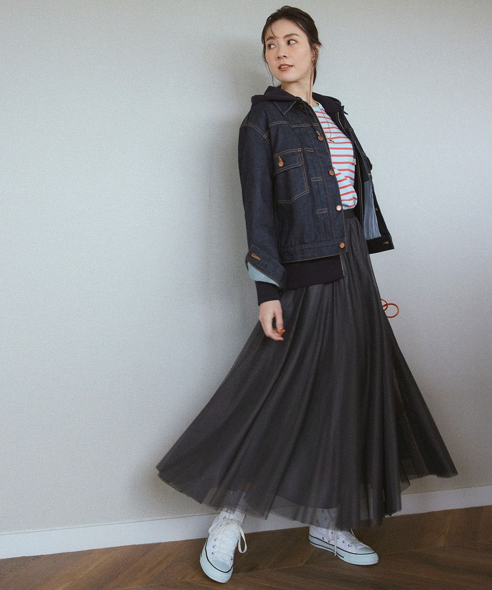 23区 【洗える】オーガニックコットンテリー ジップアップ フーディー 