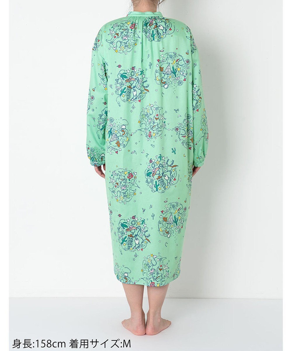 tsumori chisato SLEEP ルームウエア　ワンピース　長袖　綿100%　綿サテン素材　/ワコール　UNX545 