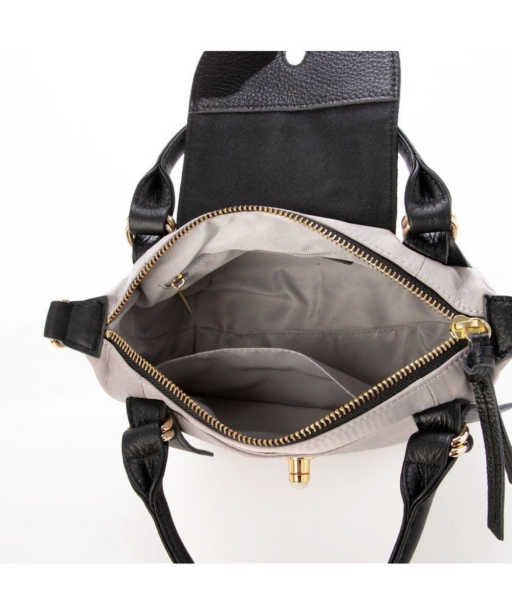 UNBILLION ペルケ perche / ナイロン×牛革かぶせジェムストーン2wayショルダーバッグ 