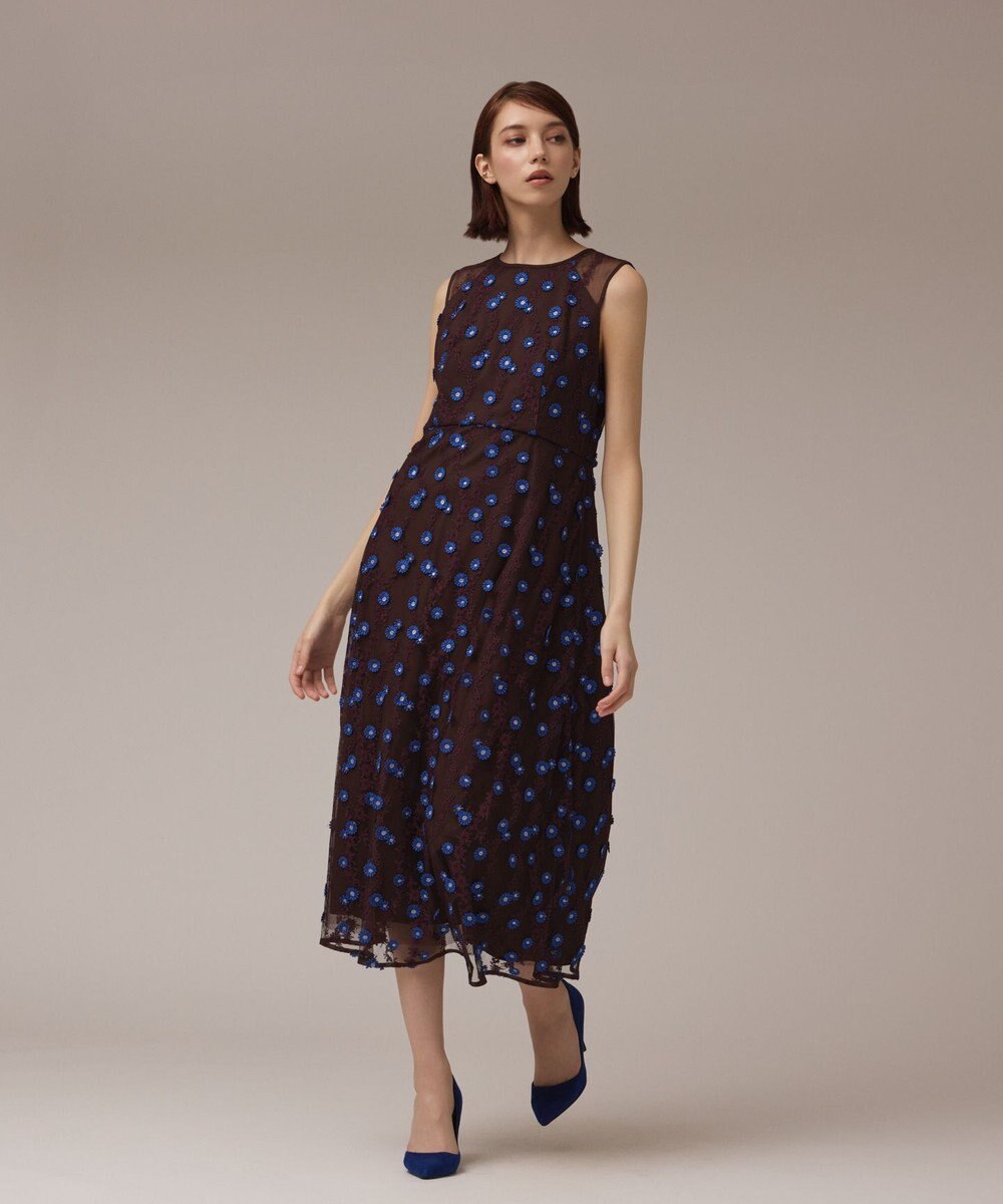 GRACE CONTINENTAL バイカラーレースワンピース 