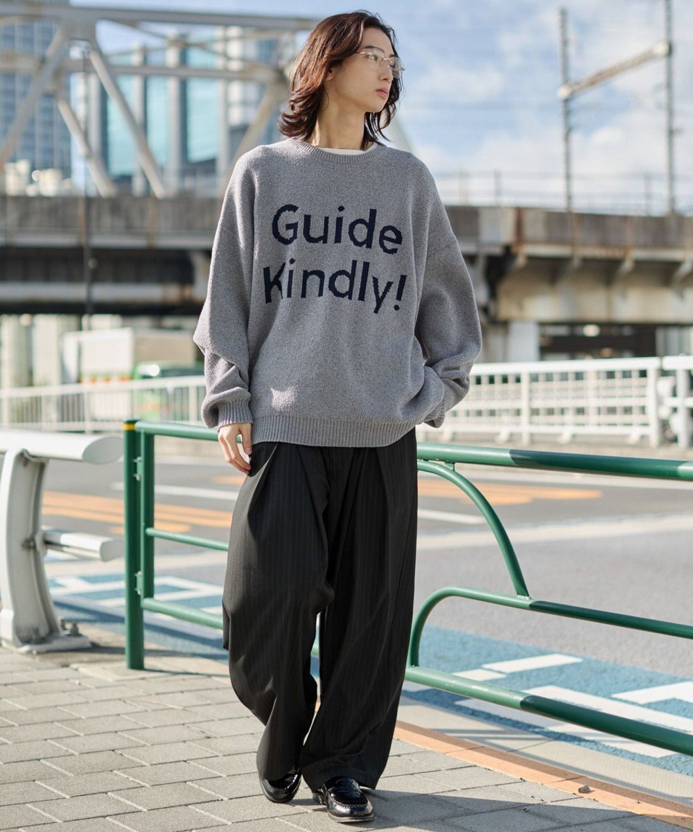 WEGO 【ユニセックス着用ITEM】ベロアモールグラフィックプルオーバー 