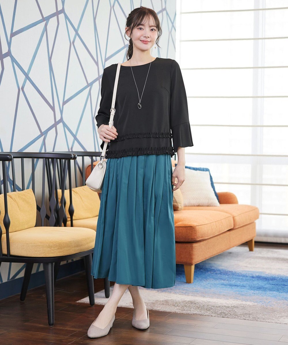 Tiaclasse L 【おのののかさん着用】ランダムタックロングスカート 