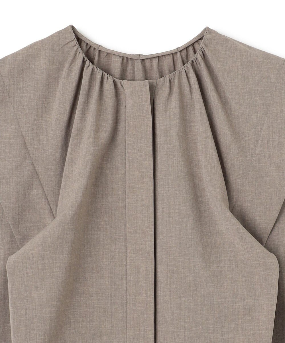 BEIGE， 【洗える/接触冷感/速乾/UVケア対応】BATEAU / フレンチスリーブAラインタックワンピース 