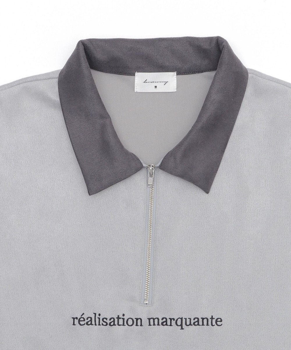 WEGO 【ユニセックス着用ITEM/MLサイズ展開】フェイクスウェードドルマンハーフZIPT（SS） 