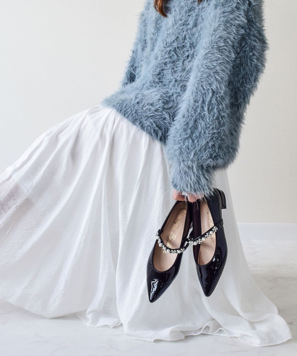 Bridget Birkin ＜抗菌消臭＞【Bridget Birkin】キラキラストラップポインテッドパンプス 