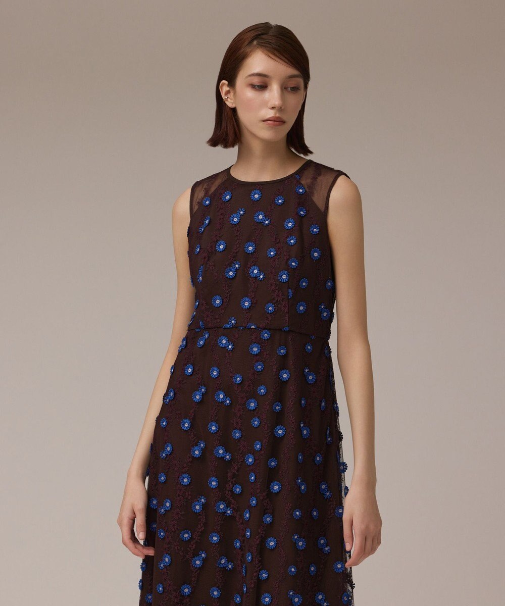 GRACE CONTINENTAL バイカラーレースワンピース 