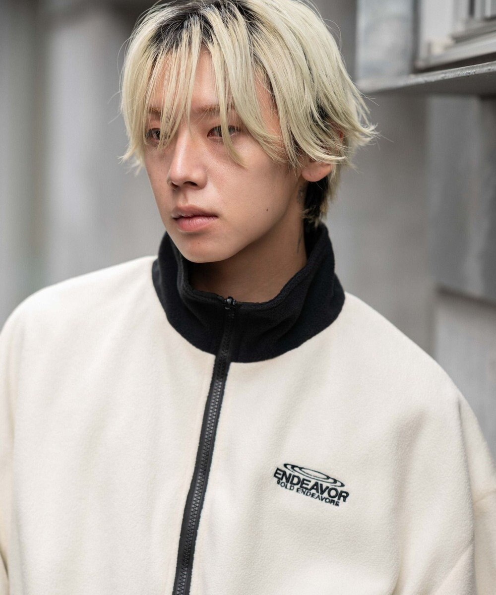 WEGO 【ユニセックス着用ITEM/リバーシブル/2WAY】リバーシブルフリースブルゾン 