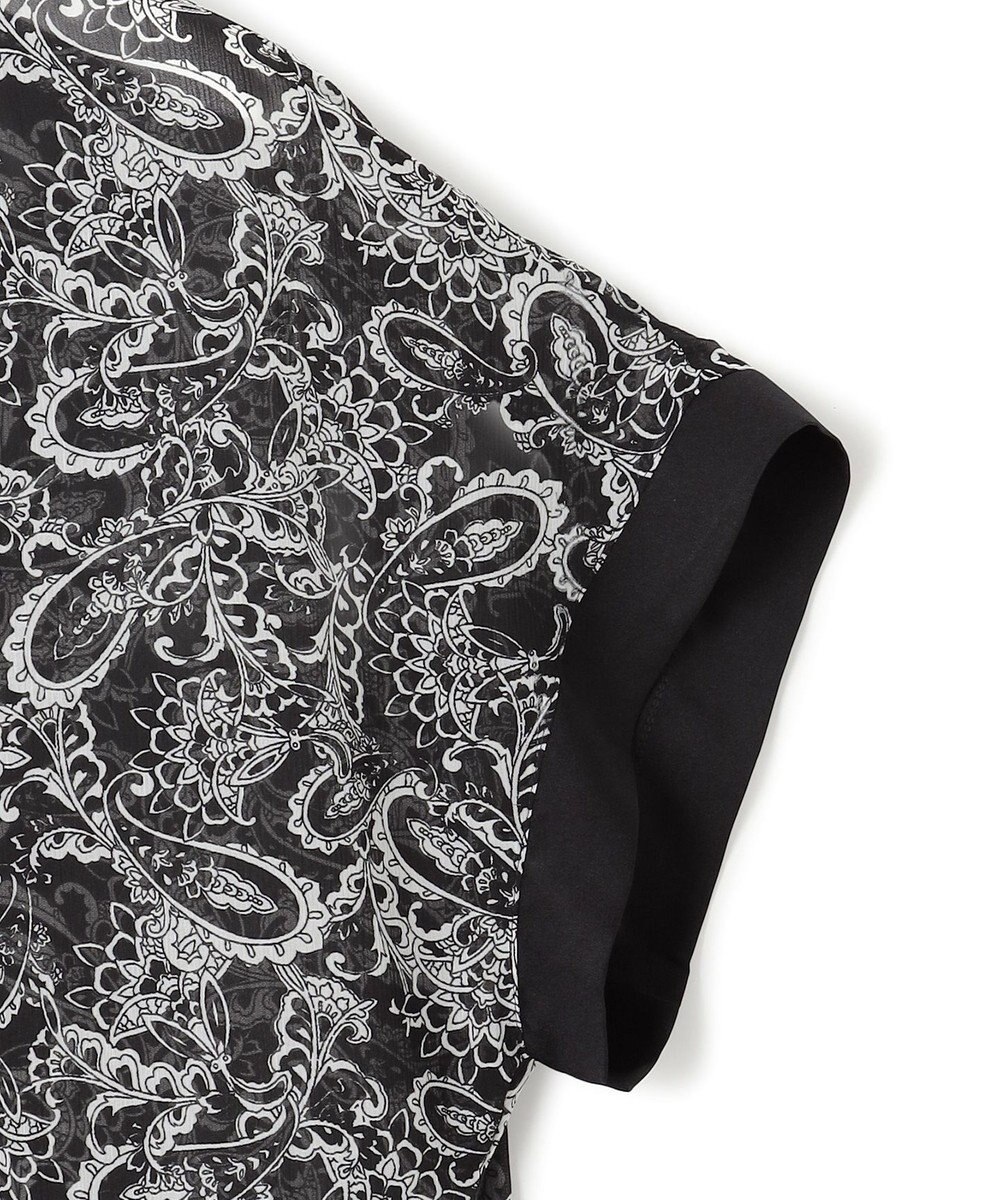 23区 L 【一部店舗限定/速乾性/洗える】モノトーンプリント ワンピース 