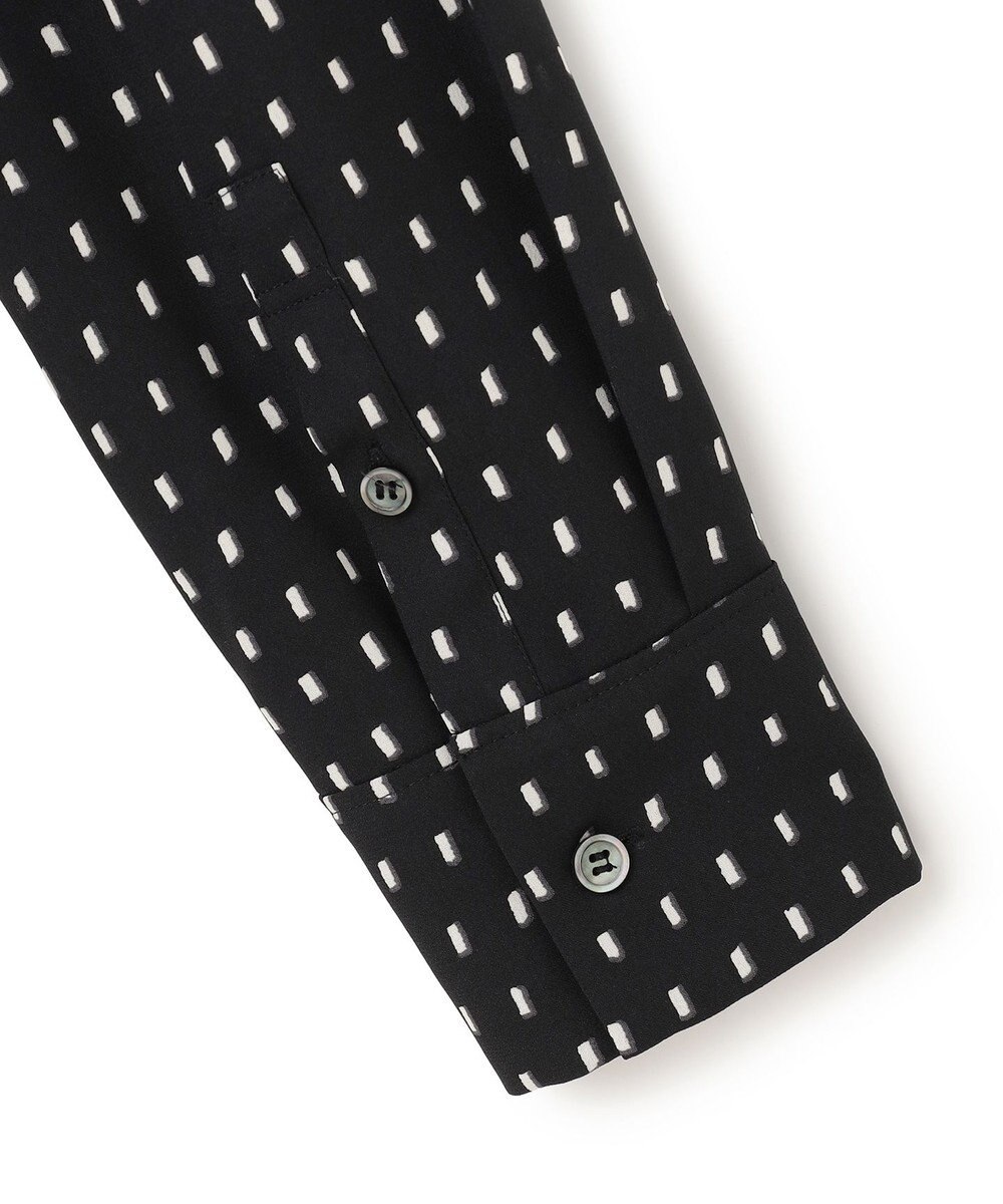 ICB L 【新色追加・WEB限定】BackSatinAmunzen キーネックブラウス 