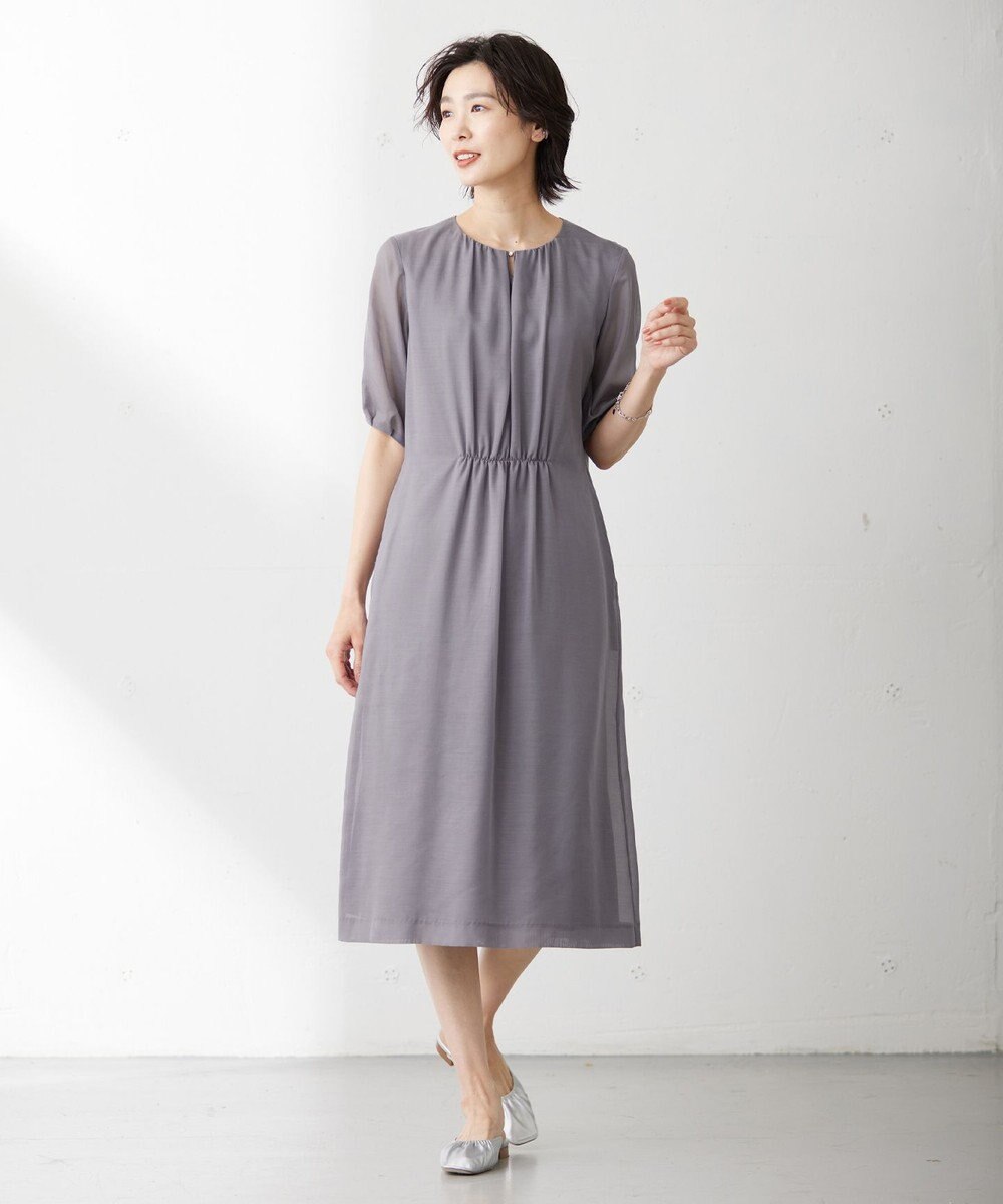 J.PRESS LADIES L 【WEB限定カラーあり・洗える】 ブライトスパンボイル ワンピース 