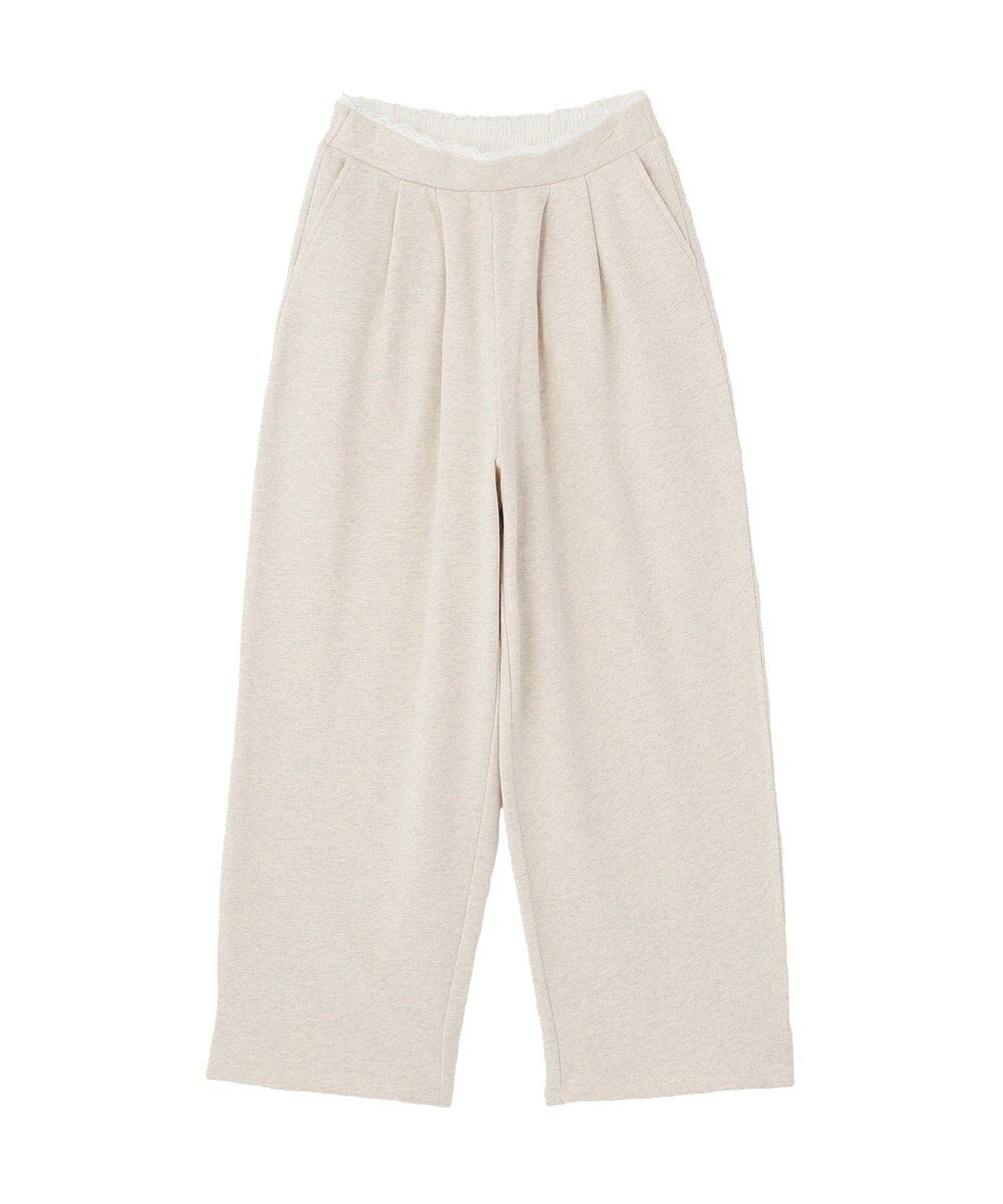 earth music&ecology レースレイヤード風スウェットパンツ 