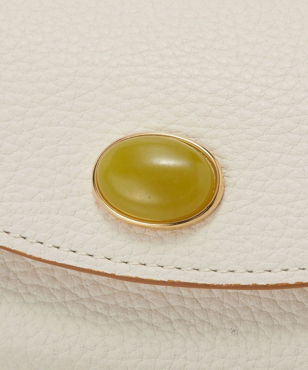 TOPKAPI 【TOPKAPI】gemdrops ジェムドロップ ミニエンボスレザー 天然石 三つ折り 財布 