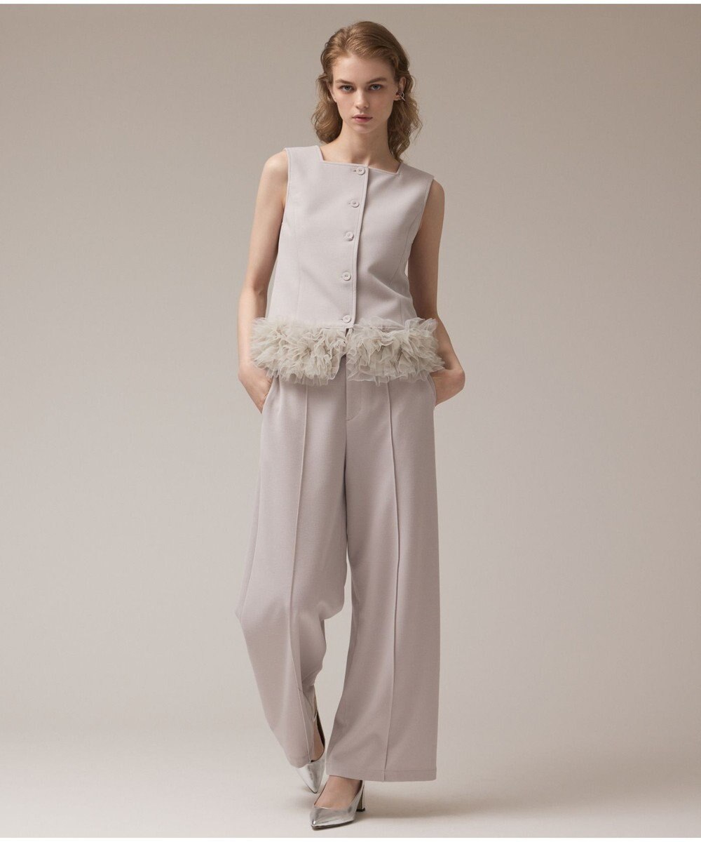 GRACE CONTINENTAL チュールヘムカットトップ 