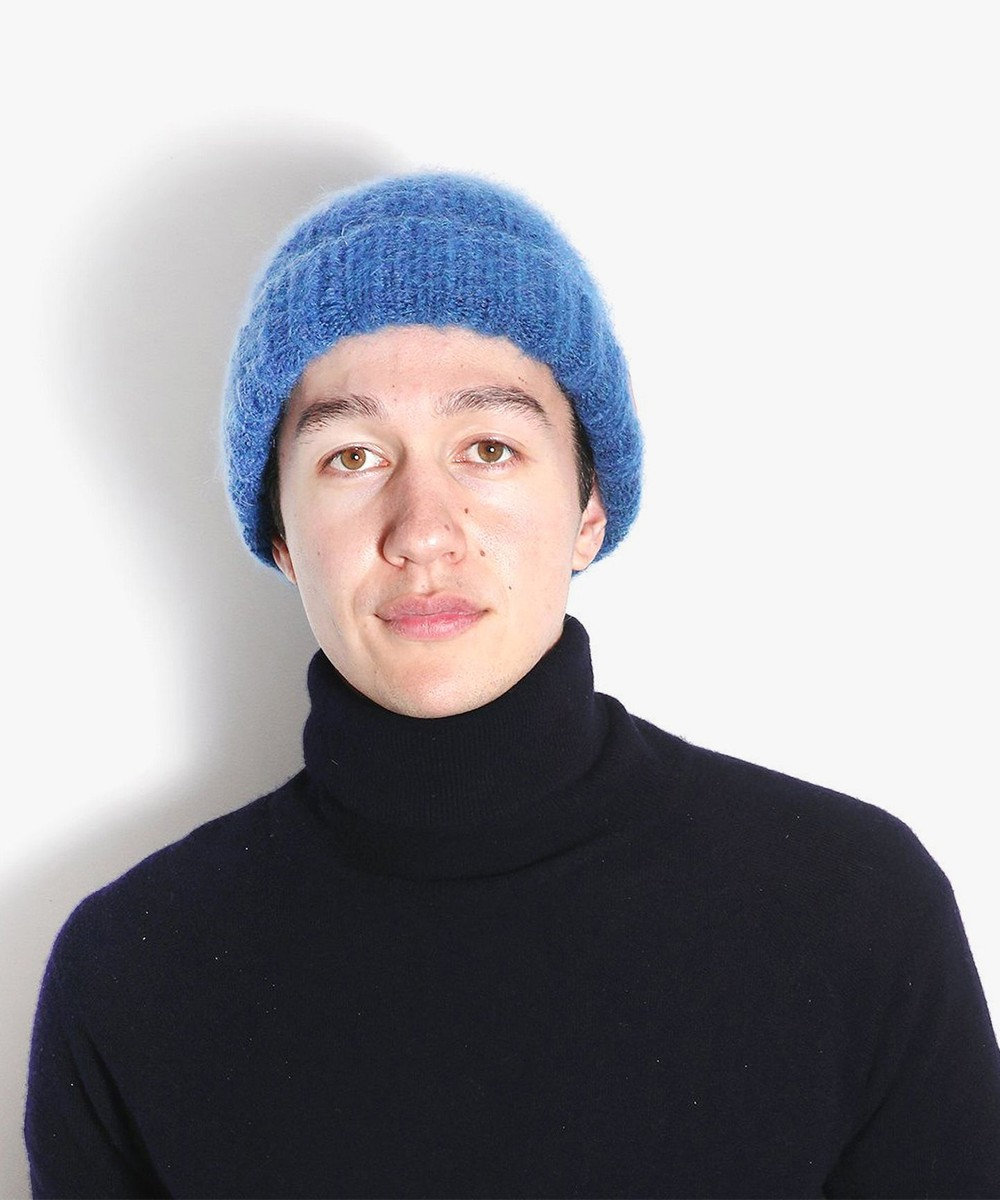 general design store 【Rohw master product】モヘア混ニットキャップ BLUE