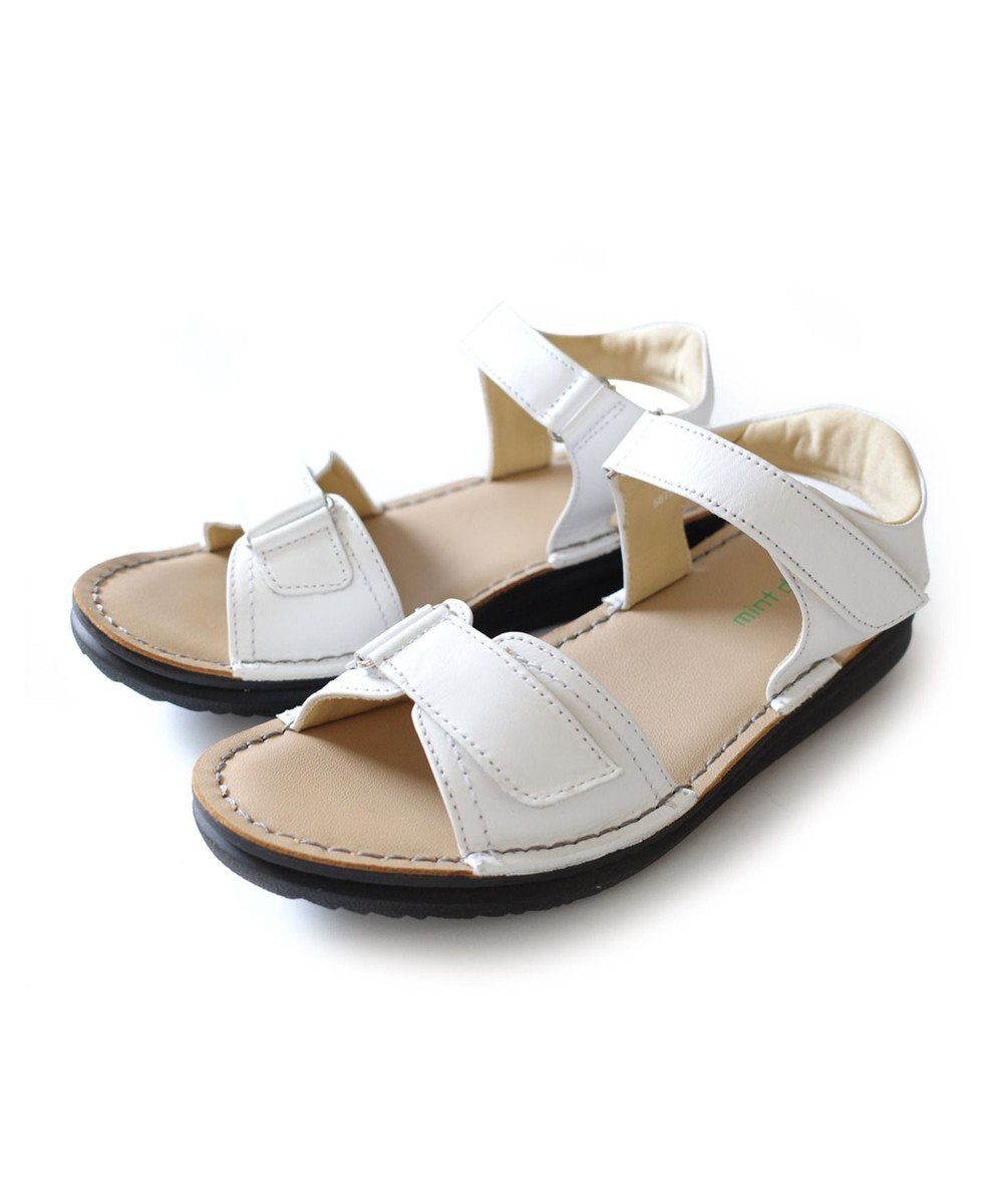 Pointer 本革 甲幅調整 超軽量マジックテープ付きサンダル 