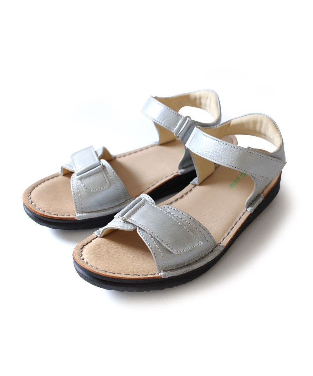 Pointer 本革 甲幅調整 超軽量マジックテープ付きサンダル 