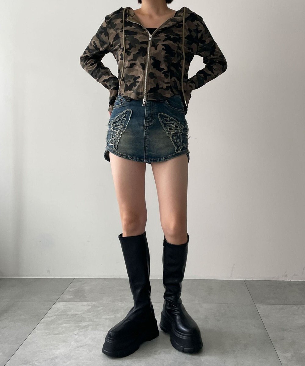 WEGO カーブヘムダブルZIPパーカー 