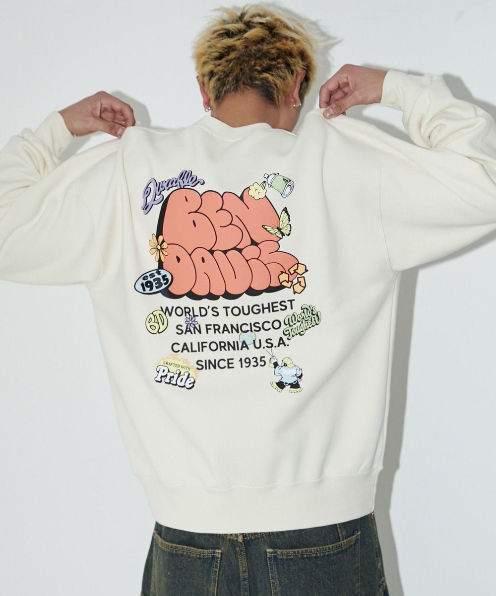 WEGO 【ユニセックス着用ITEM/MLサイズ展開/裏起毛】別注BENDAVISプランプロゴプルオーバー 