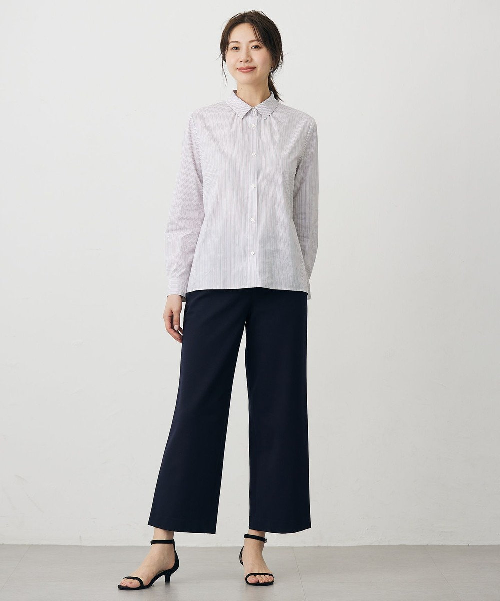 J.PRESS LADIES 【WEB限定カラーあり】T/Rアルガンシルク ワイド パンツ 