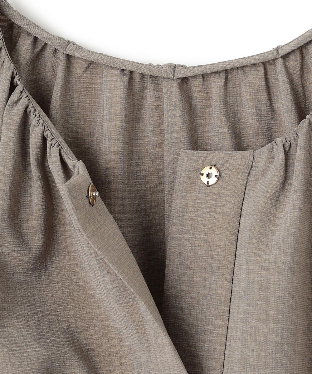 BEIGE， 【洗える/接触冷感/速乾/UVケア対応】BATEAU / フレンチスリーブAラインタックワンピース 