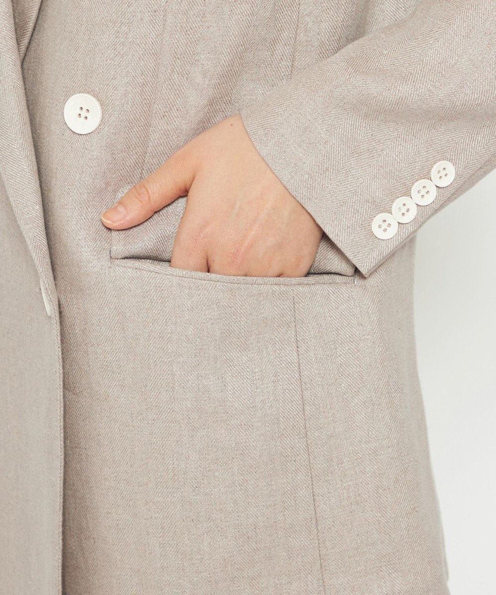 uncrave ヘリンボーン リネン ジャケット（uncrave WHITE） 